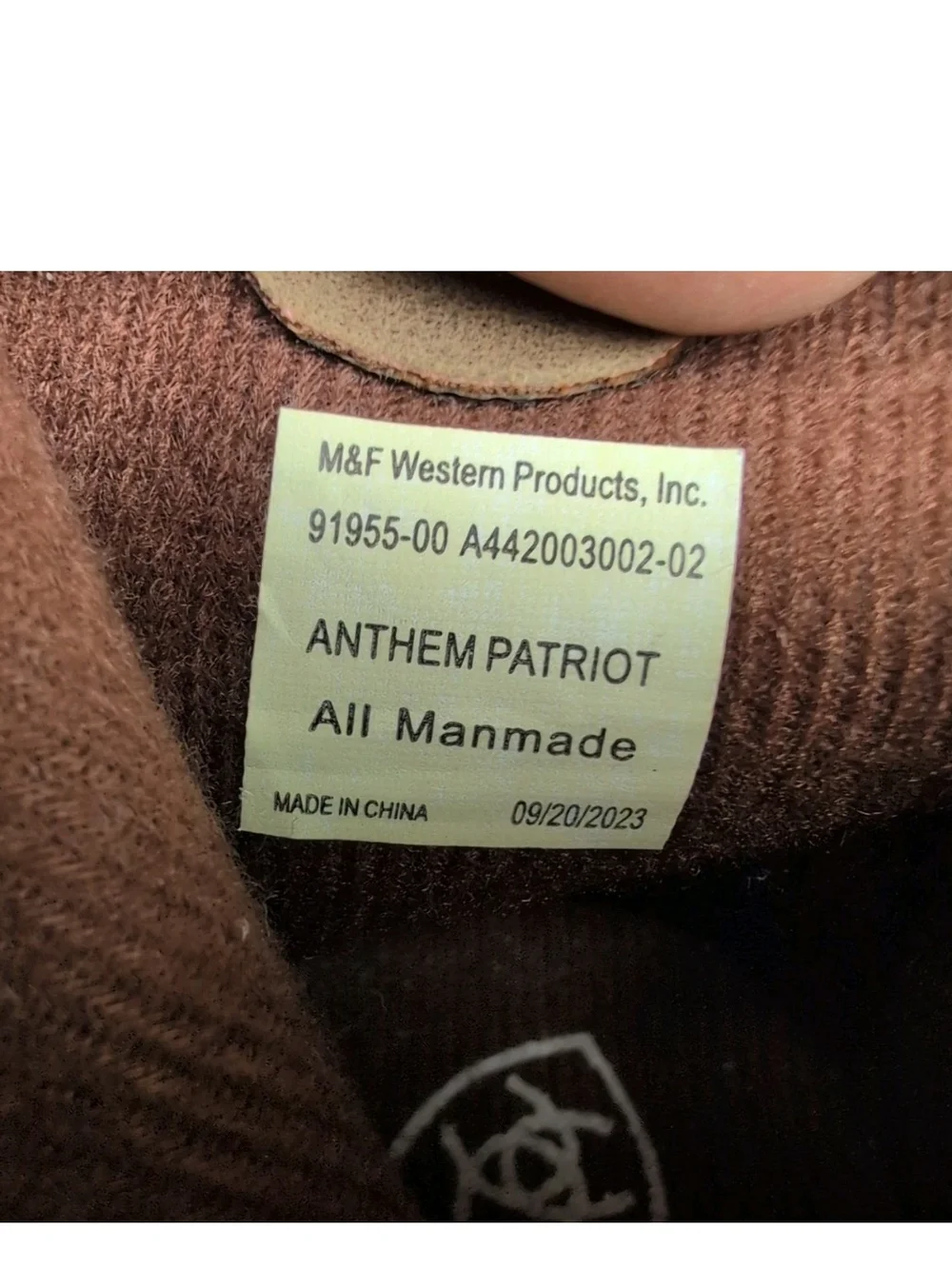 Ariat Boots Infant Lil Stompers Anthem Patriot Brown Western Babies Booties